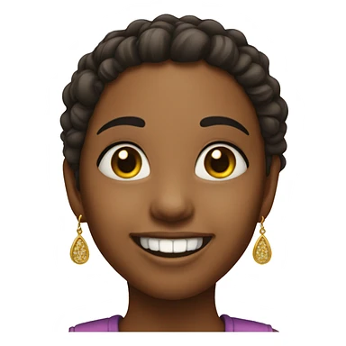 happy girl with earrings sticker