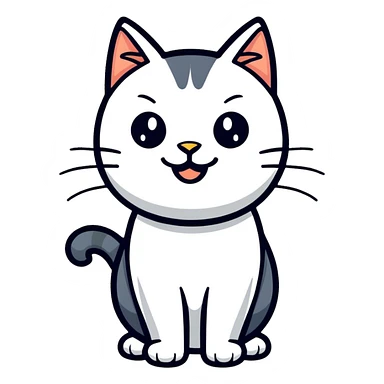Cat wit sticker