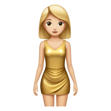 gold mini dress  sticker