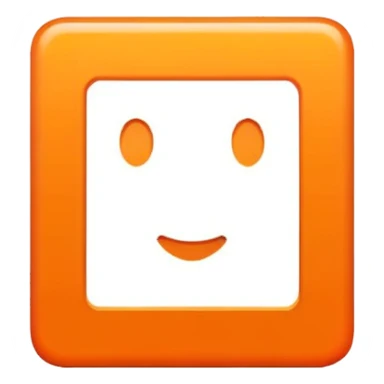 orange square sticker