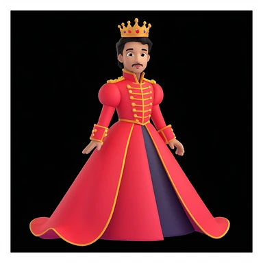 prince in red dress, royal background sticker
