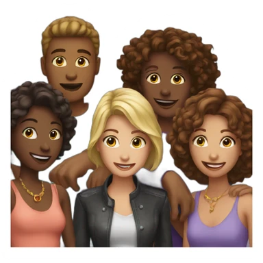 Party with friends sticker