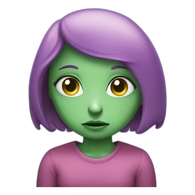 Alien fille triste sticker