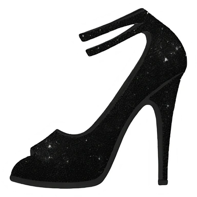 black sparkly high heel sticker