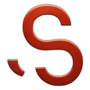 letter s in red square sticker