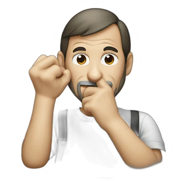 steve jobs biting his finger sticker