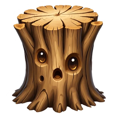 create a dnd style thick_tree_trunk.png using 48x48 pixels size sticker