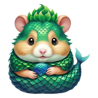 mermaid hamster sticker