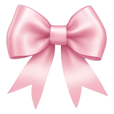 light pink ribbon bow sticker