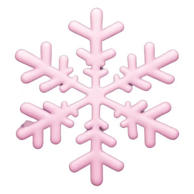light pink snowflake  sticker