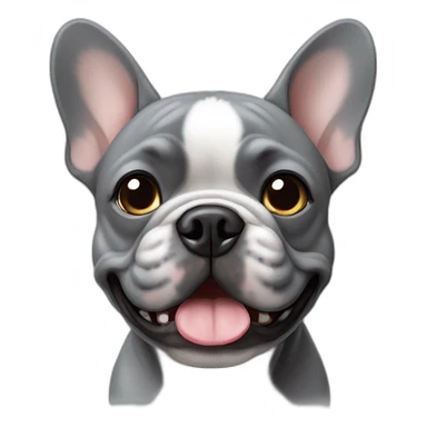 small grey french bulldog  sticker