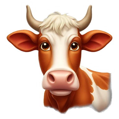 Red cow sticker