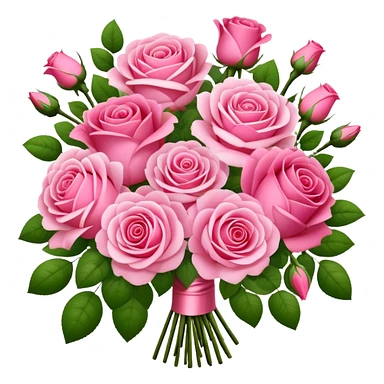 Huge pink flower bouquet with different flowers and pink tones and roses sticker