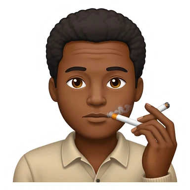 Black guy smoking  sticker