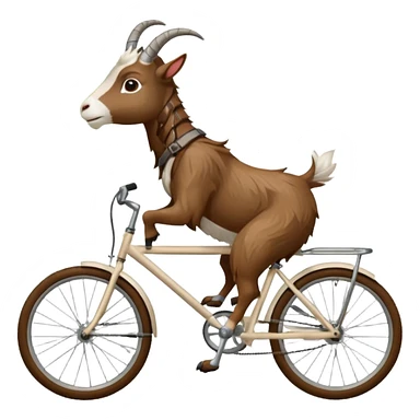 Goat on bike sticker