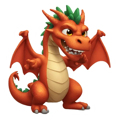 Dragon working out sticker