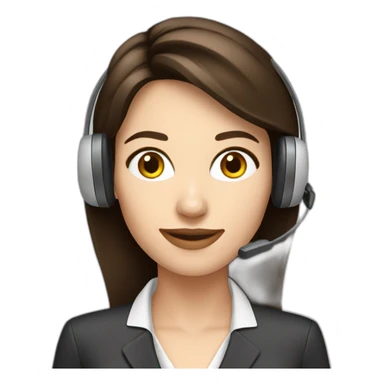 french-brunette-saleswomen-with-headset sticker