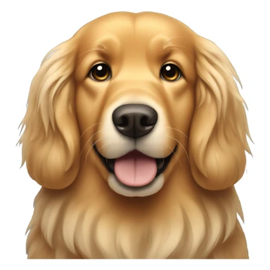 Tan golden retriever with long shaggy hair sticker