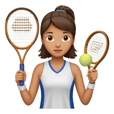 Niña raqueta tenis sticker