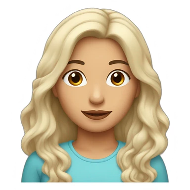 MUJER CON PELO LARGO MORENA Y DE PIEL CLARITA  sticker