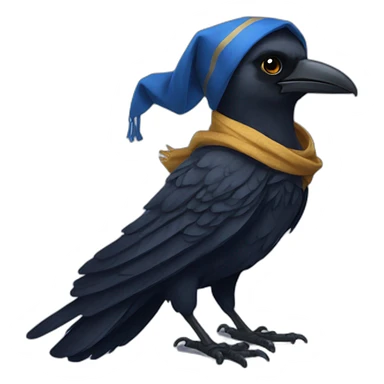 Ravenclaw raven with scarf hogwarts sticker