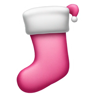Pink Christmas stocking  sticker