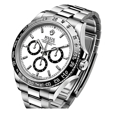 Rolex white and black watch sticker