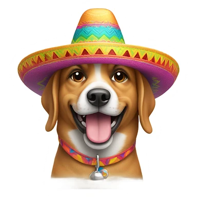 Dog with sombrero  sticker