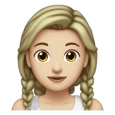 lesbian couple (1st white girl  green eyes and brown hairs with a fish face. 2nd white girl  with blue hair,ponytail sticker