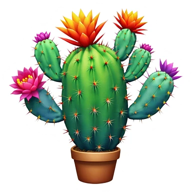 rainbow cactus sticker