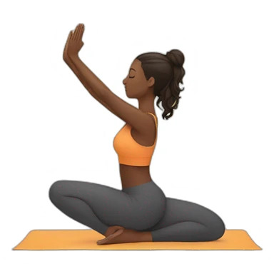 A woman doing yoga sticker