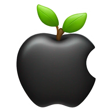 Apple logo black  sticker