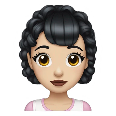 melanie martinez half white and half black hair sticker