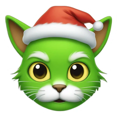 Cat grinch sticker