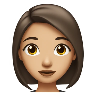 a cute girl with pretty eyes and perfect lips and brunette hair  sticker