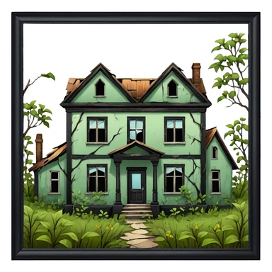 Casas abandonadas sticker