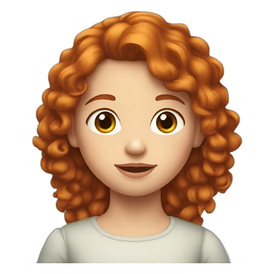 fille rousse bouclée sticker