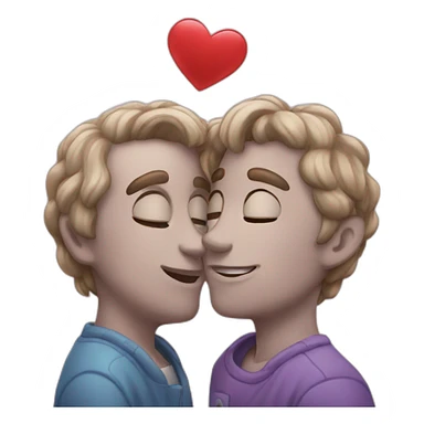 Heart kiss sticker