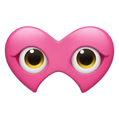 pink heart eyes sticker