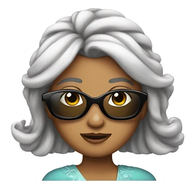 Princess with sunglasses  sticker