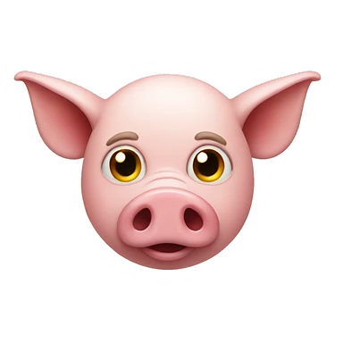 A Pig with devil horns.  sticker