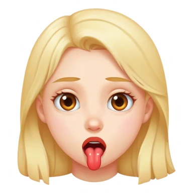 Girl drooling  sticker