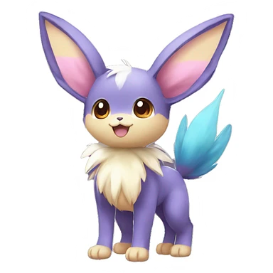 Colorful Kawaii Eeveelution-Cute-Pokémon-fusion full body sticker