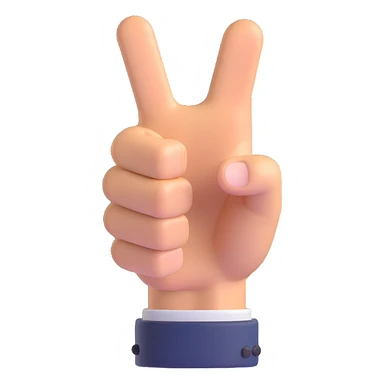 Edit the image to keep only the sleeve and hand giving a thumbs up from the character. Maintain the 3D emoji style, matching the suit and skin tone exactly. Use a transparent background. sticker