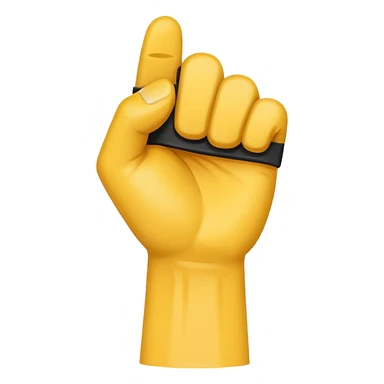 raised fist emoji, simple and bold sticker