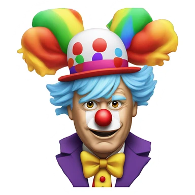Donald Trump dressed as a clown sticker