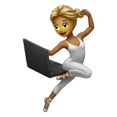 Dancer with computer sticker