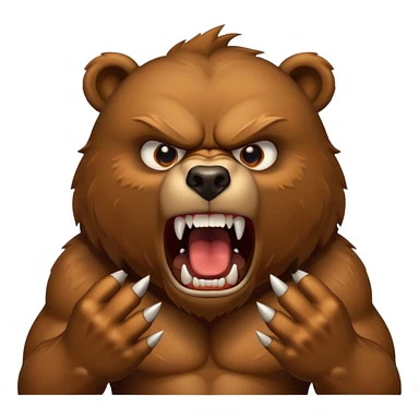 angry bear sticker