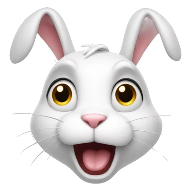 a super shocked bunny sticker