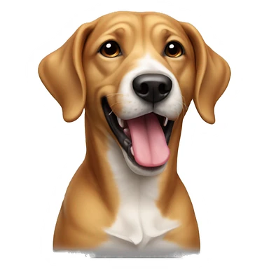 realistic dog with tongue out sticker